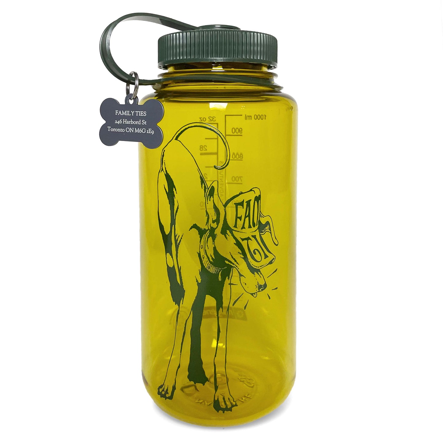 NALGENE® WATER BOTTLE & DOGTAG KEYCHAIN